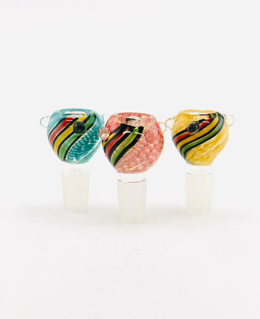 18mm Color Inside Work & Striped Bowls - SmokeZone 420