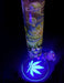 12" 7mm Leaf Glow In The Dark Beaker Water Pipe - SmokeZone 420