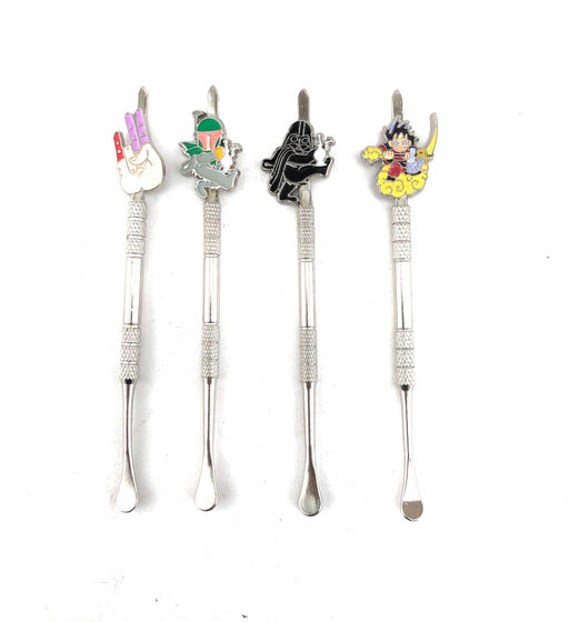 5" Character Stainless Silver Dabbers - SmokeZone 420