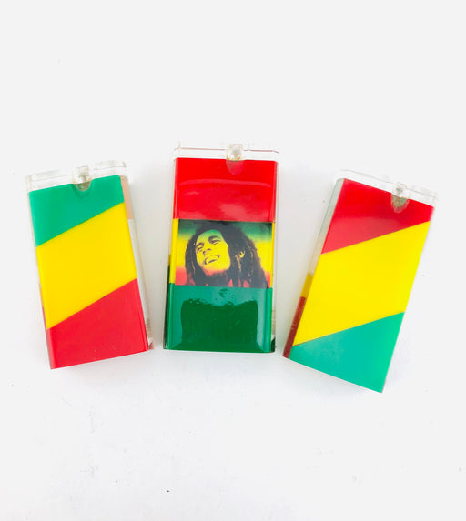 4" Bob Marley Rasta Color Acrylic Dugouts - SmokeZone 420