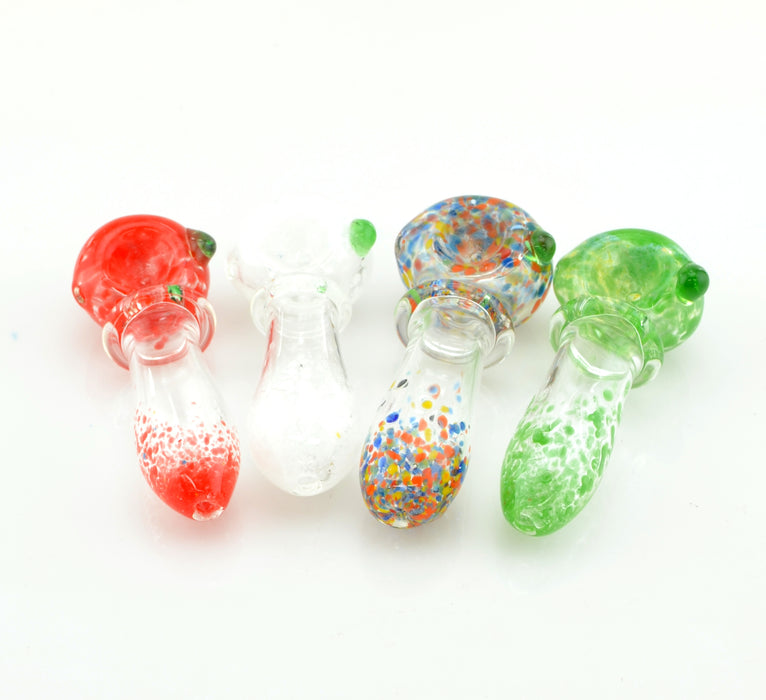 3" Single Ring Frit Color Head & Mouth Hand Pipe - SmokeZone 420