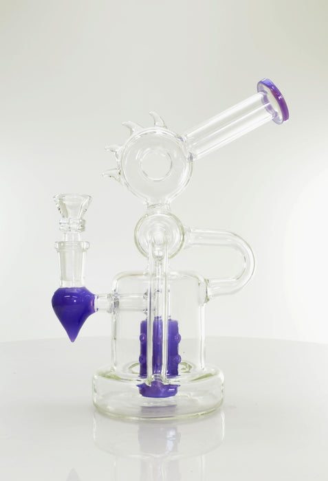 9" Color Shower Perc Mohawk Water Pipe - SmokeZone 420