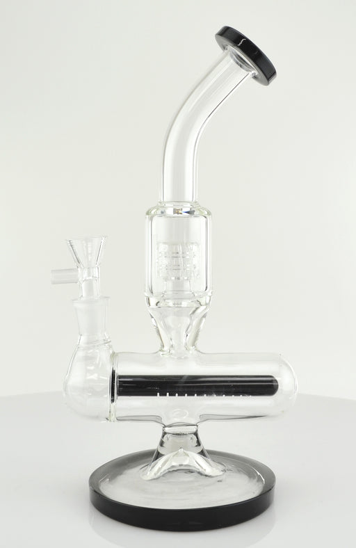 10 Inch Inline & Dome Perc Bent Mouth Water Pipe - SmokeZone 420