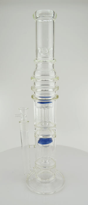 20" Double Tree Perc Stemless Water Pipe - SmokeZone 420