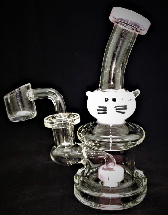 5" Shower Head Perk with Cat Face Mouth - SmokeZone 420