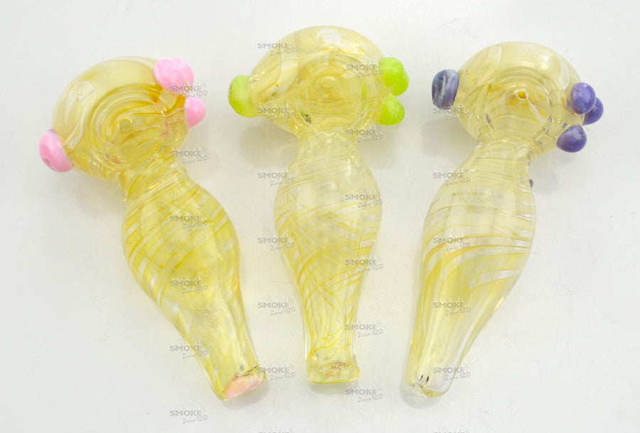4" Fumed Body With Slime Color Beads - SmokeZone 420