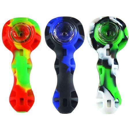 4" Silicone Hand Pipe (Pack Of 6) - SmokeZone 420