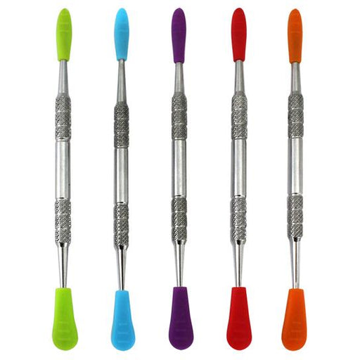 5" Silicone Cover Tip Stainless Steel Dabbers - SmokeZone 420