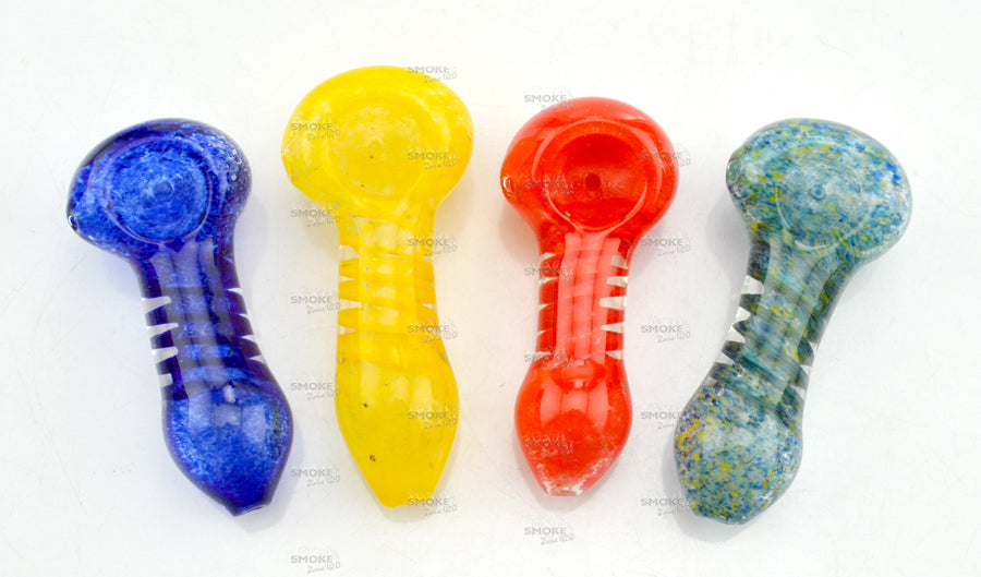 2" Frit Color Inside Spiral Hand Pipe - SmokeZone 420