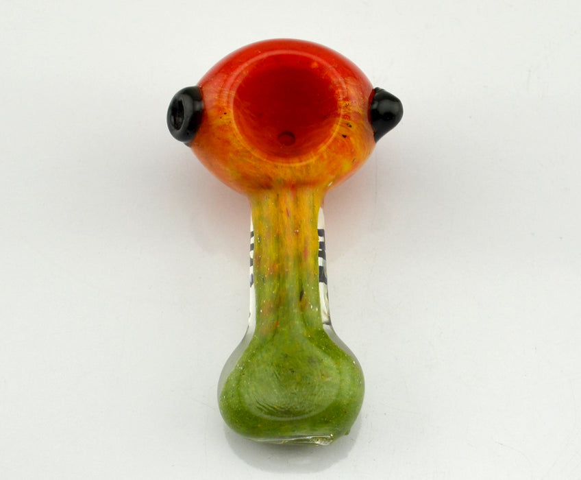 3" Flat Mouth Full Rasta Color Hand Pipe - SmokeZone 420