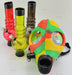 Rasta Color Gas Mask With Acrylic Tube - SmokeZone 420