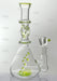 8" Inline Twisted Beaker Base Slime Green Water Pipe - SmokeZone 420