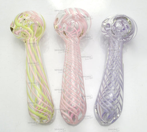 4.5" Twisted Slime Colored Hand Pipe - SmokeZone 420