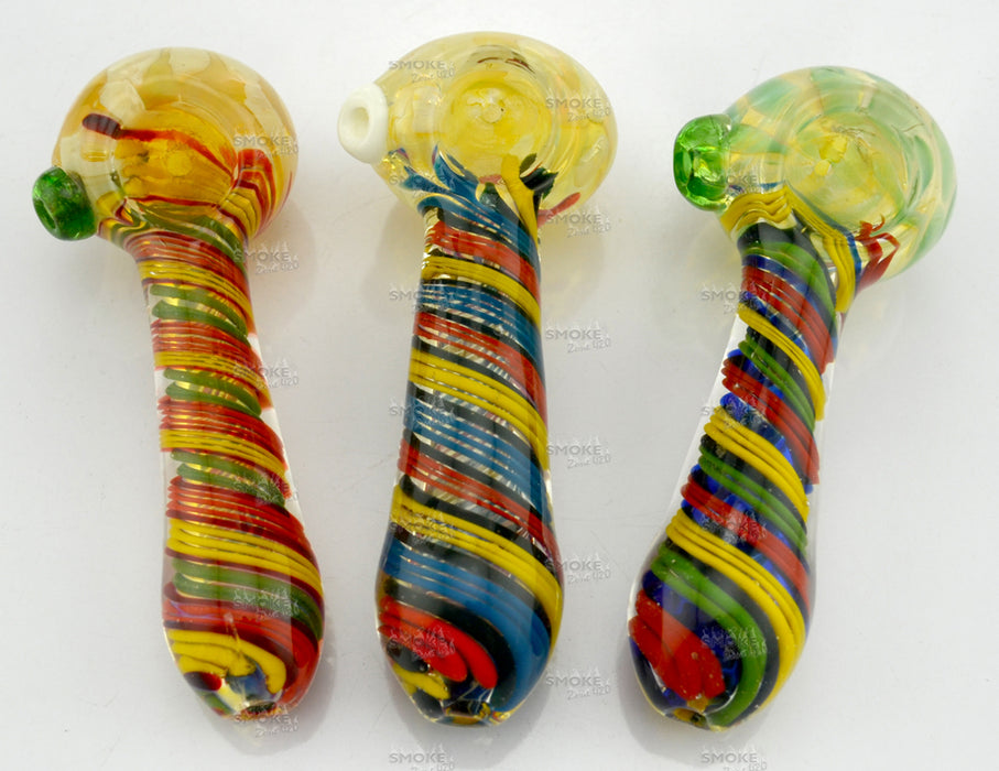 4" Twisted Color Hand Pipe - SmokeZone 420