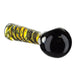 5.5" Black Head Twisted Dichro Fumed Spoon Pipe - SmokeZone 420