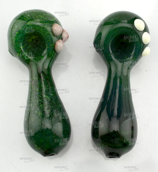 4" Forest Green Frit Hand Pipe - SmokeZone 420