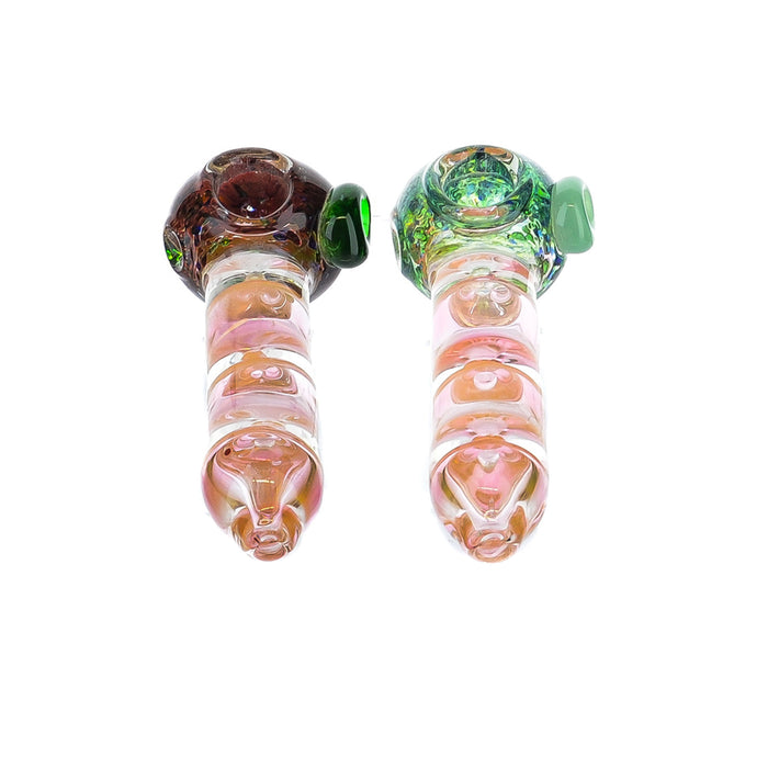5" Frit Head Inside Ring Fumed Hand Pipe - SmokeZone 420