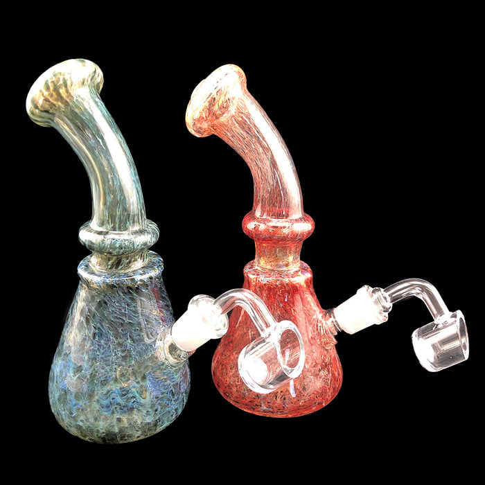 7" Full Frit Color Curved Mouth Dab Rig - SmokeZone 420