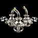 6" Clear Round Body Color Mouth Dab Rig - SmokeZone 420
