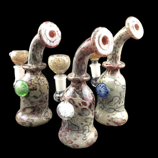 7" Marble Look Frit Side Pendant Dab Rig - SmokeZone 420