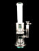 12" Straight White Tube Double Matrix Water Pipe - SmokeZone 420