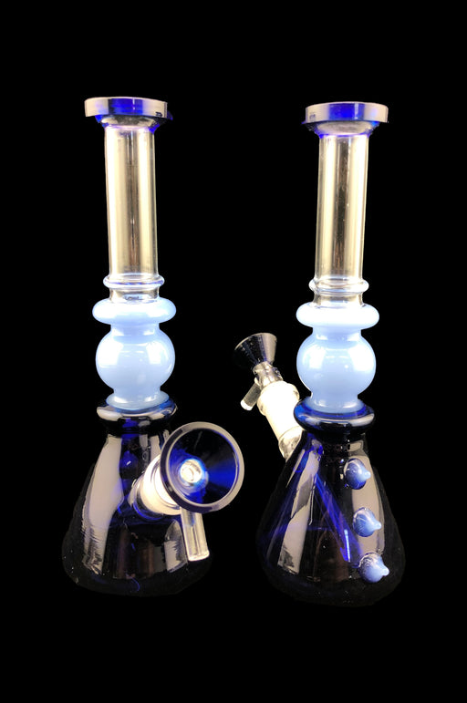 7.5" Blue & Slime Blue Mini Beaker Water Pipe - SmokeZone 420