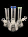 8" Clear & Color Mouth Beaker Water Pipe - SmokeZone 420