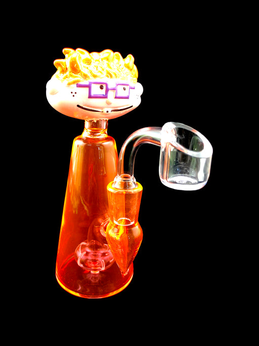 6.5" Rugrats Chucky Orange UV Reactive Dab Rig - SmokeZone 420