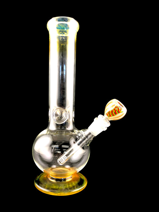 12" Gold Fumed Ball On Base Water Pipe - SmokeZone 420