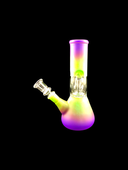 8.5" Frosted Two Tone Dome Perc Water Pipe - SmokeZone 420