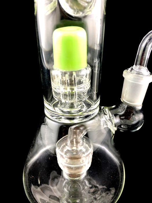 9" Slime Color Matrix & Shower Perc Beaker Dab Rig - SmokeZone 420