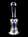9" Blue Curved Mouth Tree Perc Water Pipe - SmokeZone 420