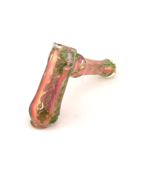 7" Rose Gold Swirl Art Hammer Bubbler - SmokeZone 420