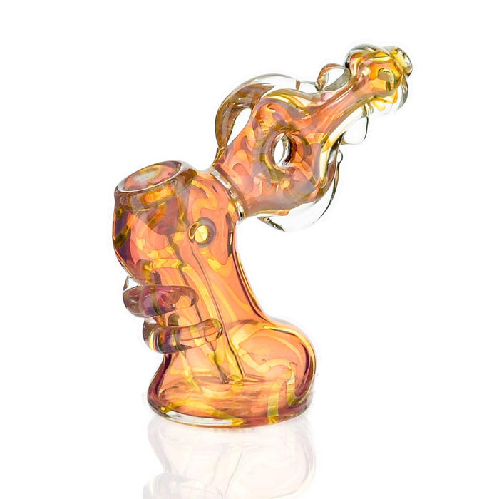6" Standing Rose Gold Fumed Bubbler - SmokeZone 420
