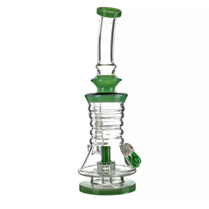 11" Side Bead Slanted Mouth Fancy Water Pipe - SmokeZone 420