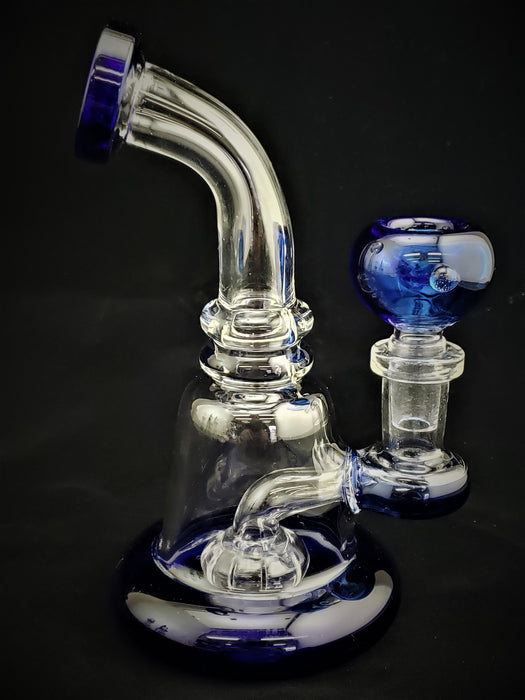 6" Bent Mouth Shower head Per Dab Rig with Matching Bowl - SmokeZone 420