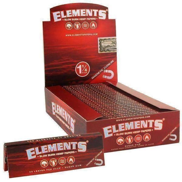 Elements Red Slow Burn 1¼ Hemp Papers - SmokeZone 420