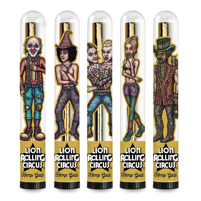 Lion Rolling Circus King Size Gold Hemp Cones - SmokeZone 420