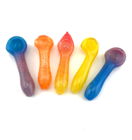 3" Full Frit Assorted Peanut Hand Pipes - 20 Pack - SmokeZone 420