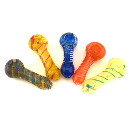 3" Frit & Twisted Color Hand Pipes - SmokeZone 420
