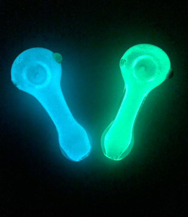3.5" Glow In The Dark Slime Bead Spoon Pipe - SmokeZone 420