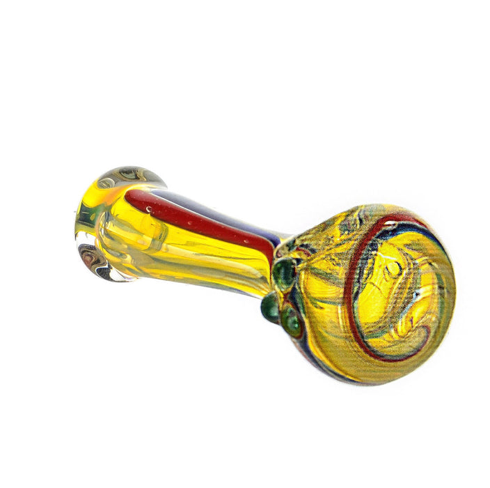 5" Triple Bead Fumed Striped Color Spoon Pipe - SmokeZone 420