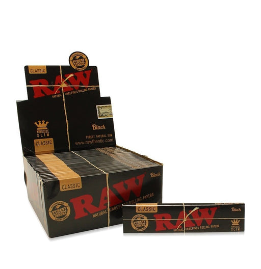 RAW Black Classic King Size Slim Rolling Paper - SmokeZone 420