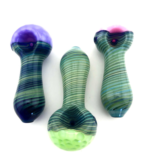 4.5" Slime Honeycomb Head Electric Fumed Hand Pipe - SmokeZone 420