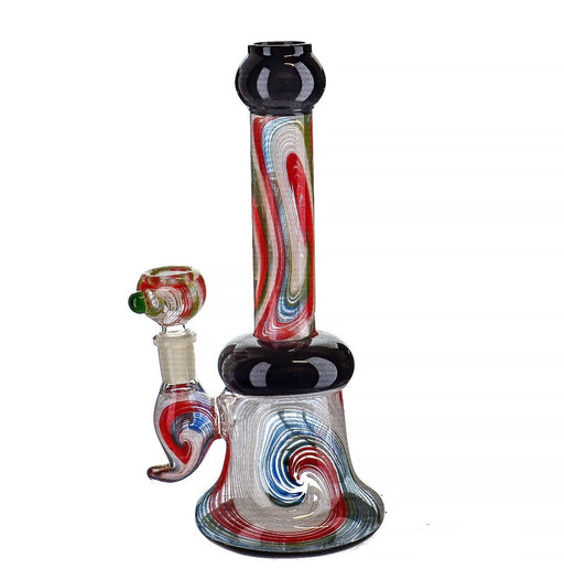9" Fancy Straight Mouth Swirl Color Water Pipe - SmokeZone 420