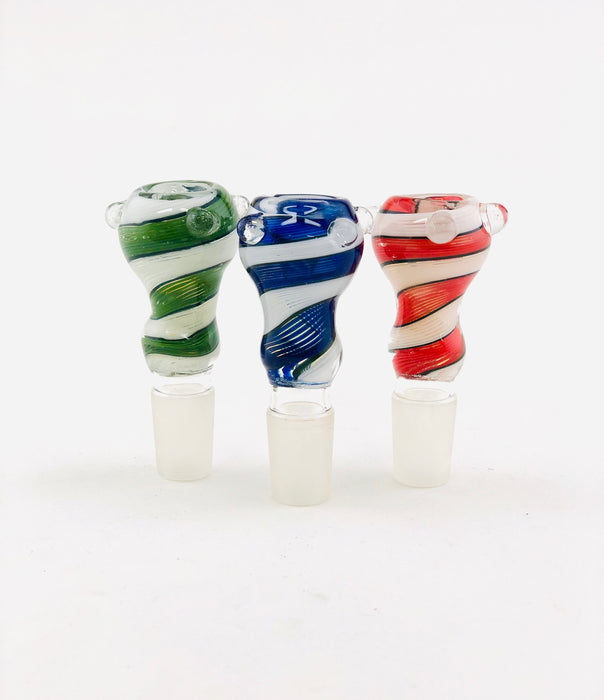 18mm Swirl Color Funnel Bowls - SmokeZone 420