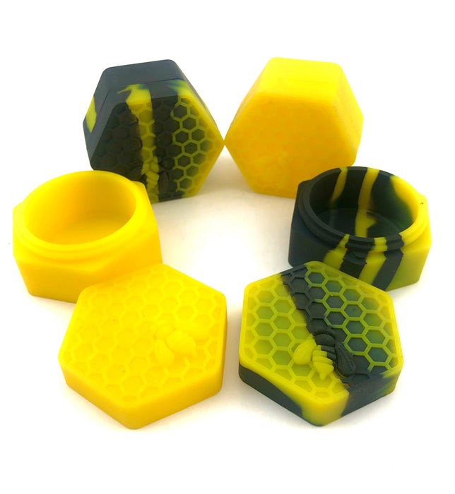 26ml Silicone Honeybee Hexagon Wax Jar - SmokeZone 420