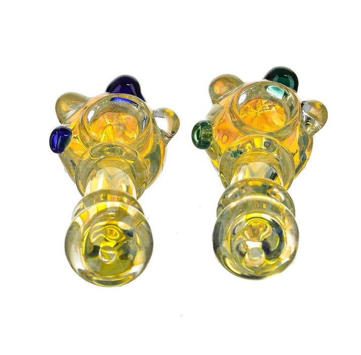 4.5" Triple Bead Double Ring Fumed Hand Pipe - SmokeZone 420