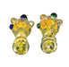 4.5" Triple Bead Double Ring Fumed Hand Pipe - SmokeZone 420