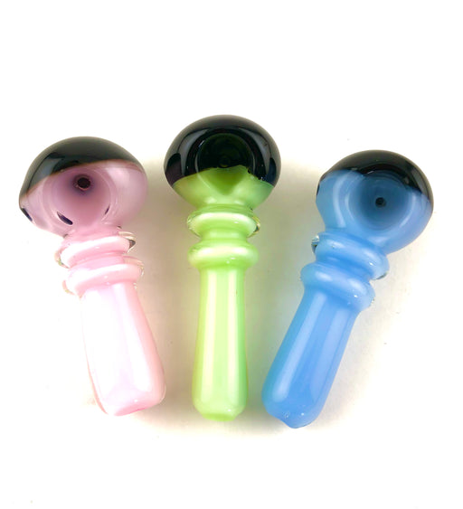 4" Double Ring Slime Glass Tube Hand Pipe - SmokeZone 420